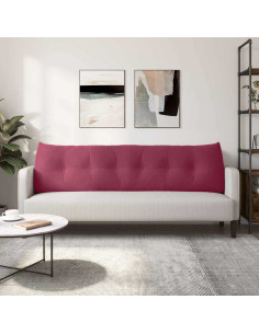 Cuscino per Schiena Rosso Vino 180 x 24 x 50 cm Velluto