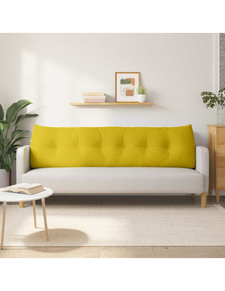 Cuscino per Schiena Giallo 180 x 24 x 50 cm Velluto