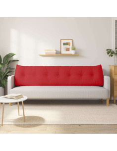 Cuscino per Schiena Rosso 200 x 24 x 50 cm Tessuto
