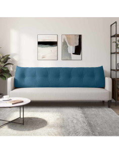 Cuscino per Schiena Blu 200 x 24 x 50 cm Velluto
