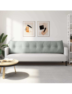 Cuscino per Schiena Grigio chiaro 200 x 24 x 50 cm Velluto