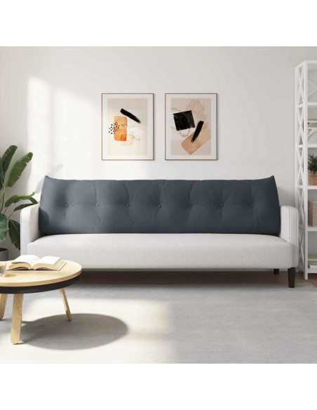 Cuscino per Schiena Grigio scuro 200 x 24 x 50 cm Velluto