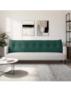 Cuscino per Schiena Verde Scuro 200 x 24 x 50 cm Velluto