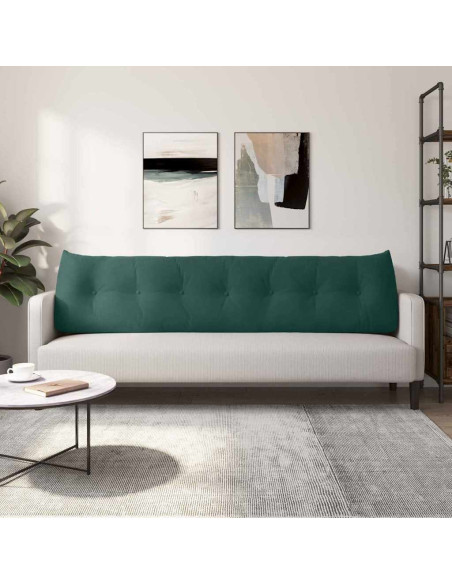 Cuscino per Schiena Verde Scuro 200 x 24 x 50 cm Velluto