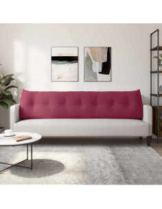 Cuscino per Schiena Rosso Vino 200 x 24 x 50 cm Velluto