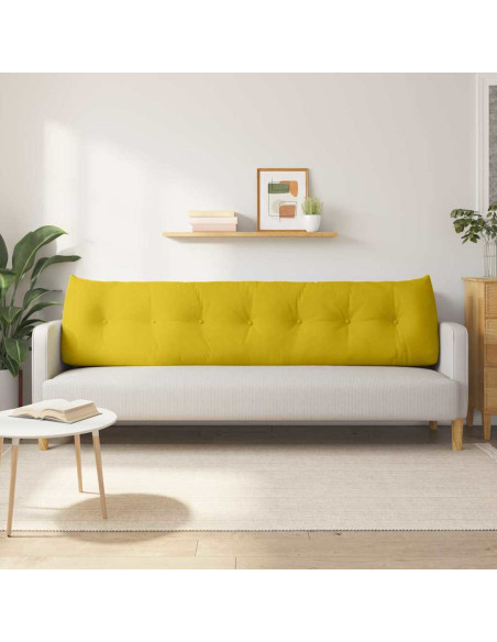 Cuscino per Schiena Giallo 200 x 24 x 50 cm Velluto