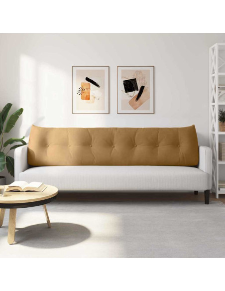 Cuscino per Schiena Marrone 200 x 24 x 50 cm Velluto