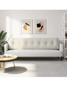 Cuscino per Schiena Crema 200 x 24 x 50 cm Velluto