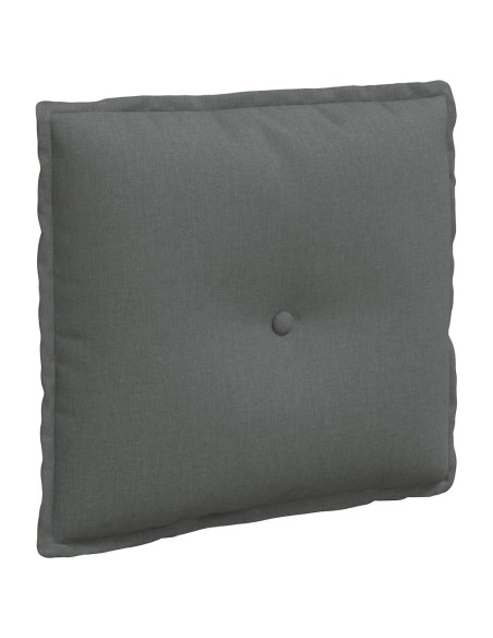 Cuscino per Schiena Grigio scuro 50 x 19 x 45 cm Tessuto