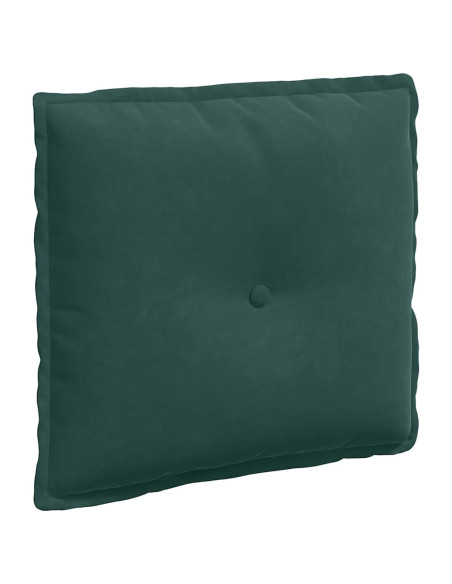 Cuscino per Schiena Verde Scuro 50 x 45 cm Tessuto in Cords