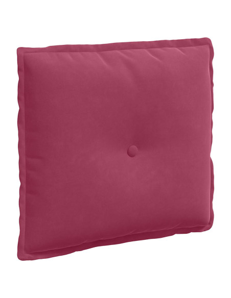 Cuscino per Schiena Rosso Vino 50 x 45 cm Tessuto in Cords
