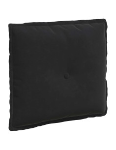 Cuscino per Schiena Nero 50 x 45 cm Tessuto in Cords