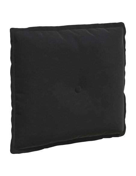 Cuscino per Schiena Nero 50 x 45 cm Tessuto in Cords