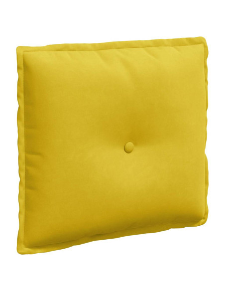 Cuscino per Schiena Giallo 50 x 45 cm Tessuto in Cords