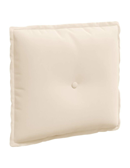 Cuscino per Schiena Beige 50 x 45 cm Tessuto in Microfibra