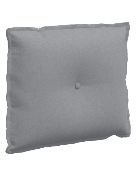 Cuscino per Schiena Grigio chiaro 60 x 19 x 50 cm Tessuto