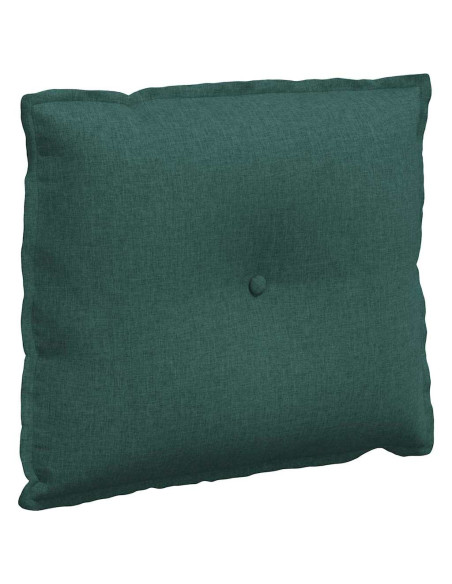 Cuscino per Schiena Verde Scuro 60 x 19 x 50 cm Tessuto