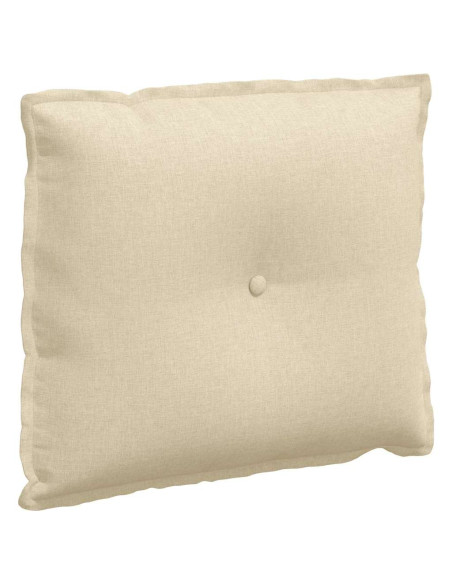 Cuscino per Schiena Crema 60 x 19 x 50 cm Tessuto
