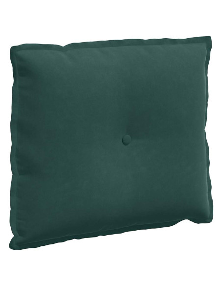 Cuscino per Schiena Verde Scuro 60 x 50 cm Tessuto in Cords