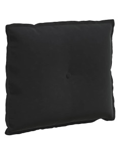 Cuscino per Schiena Nero 60 x 50 cm Tessuto in Cords