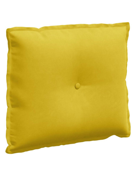 Cuscino per Schiena Giallo 60 x 50 cm Tessuto in Cords