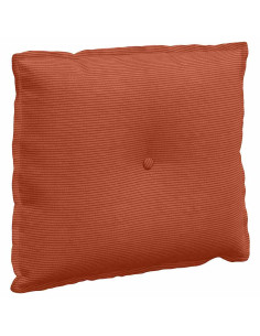 Cuscino per Schiena Rosso Arancio 60 x 50 cm Tessuto in Cords