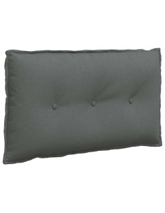 Cuscino per Schiena Grigio scuro 80 x 19 x 50 cm Tessuto