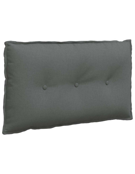 Cuscino per Schiena Grigio scuro 80 x 19 x 50 cm Tessuto