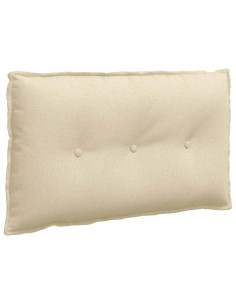 Cuscino per Schiena Crema 80 x 19 x 50 cm Tessuto
