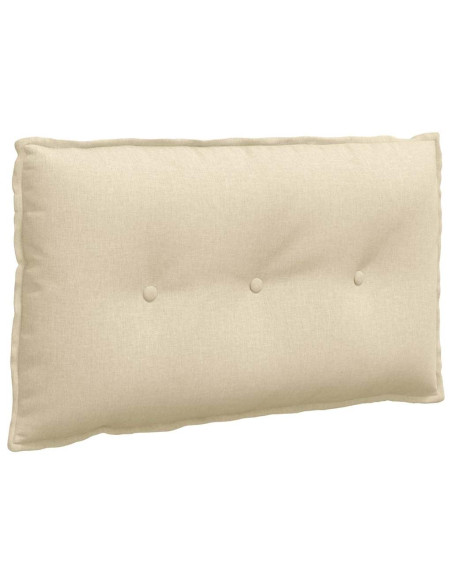 Cuscino per Schiena Crema 80 x 19 x 50 cm Tessuto