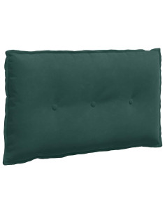 Cuscino per Schiena Verde Scuro 80 x 50 cm Tessuto in Cords