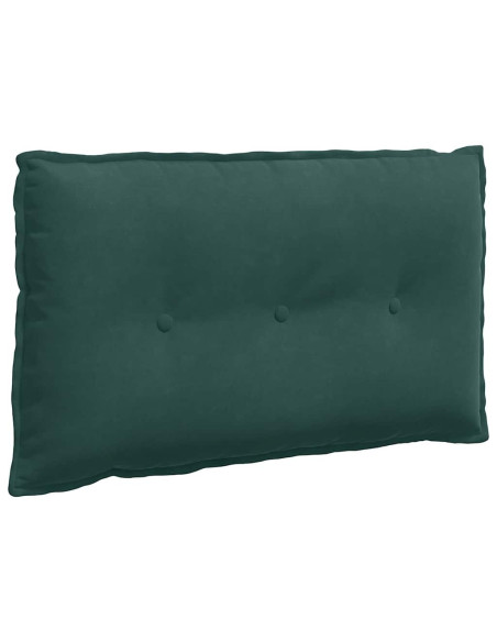 Cuscino per Schiena Verde Scuro 80 x 50 cm Tessuto in Cords