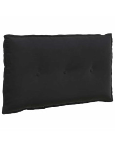 Cuscino per Schiena Nero 80 x 50 cm Tessuto in Cords