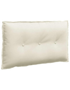 Cuscino per Schiena Crema 80 x 50 cm Tessuto in Cords
