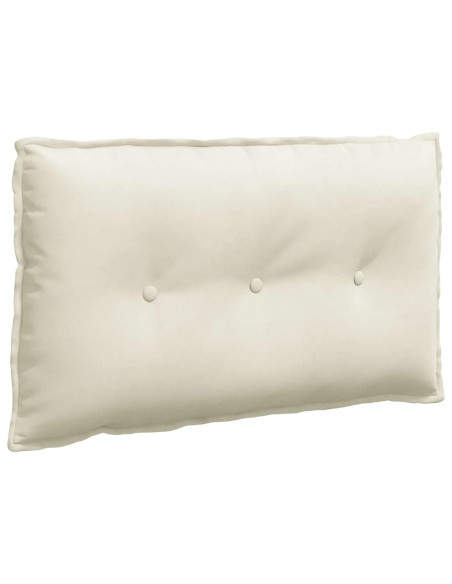 Cuscino per Schiena Crema 80 x 50 cm Tessuto in Cords