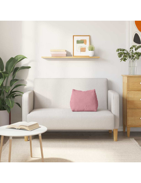 Cuscino per Schiena Rosa 45 x 20 x 35 cm Tessuto in Cords