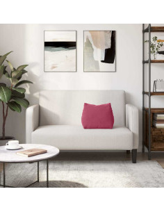 Cuscino per Schiena Rosso Vino 45 x 20 x 35 cm Tessuto in Cords