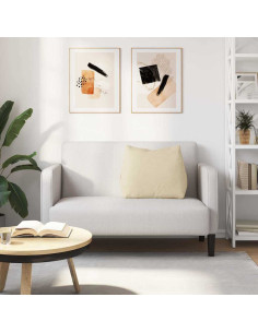 Cuscino per Schiena Crema 60 x 20 x 50 cm Tessuto