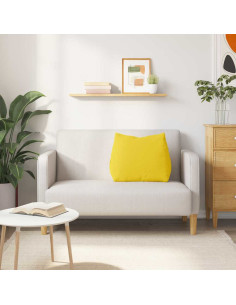 Cuscino per Schiena Giallo Chiaro 60 x 20 x 50 cm Tessuto