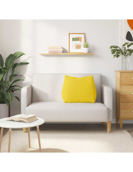 Cuscino per Schiena Giallo Chiaro 60 x 20 x 50 cm Tessuto