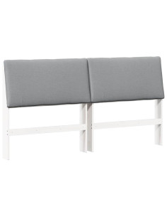 Testiera imbottita Grigio chiaro 200 cm Pino massello