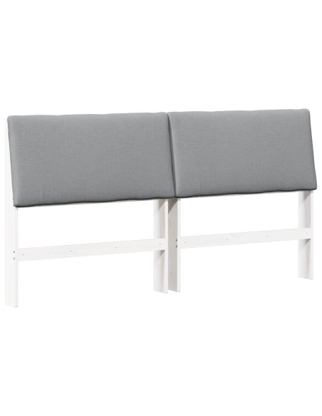 Testiera imbottita Grigio chiaro 200 cm Pino massello