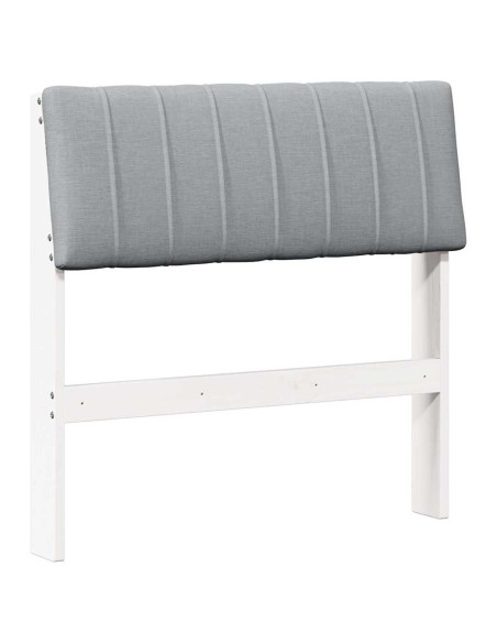 Testiera imbottita Grigio chiaro 75 cm Pino massello