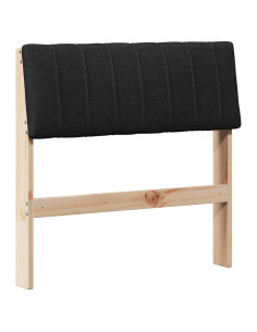 Testiera imbottita Nero 75 cm Pino massello
