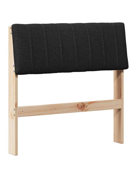 Testiera imbottita Nero 75 cm Pino massello