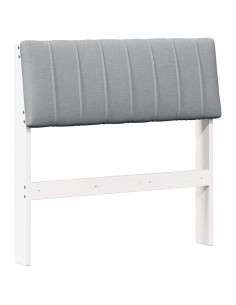 Testiera imbottita Grigio chiaro 80 cm Pino massello