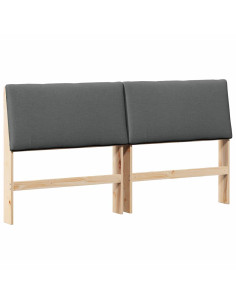 Testiera imbottita Grigio scuro 180 cm Pino massello