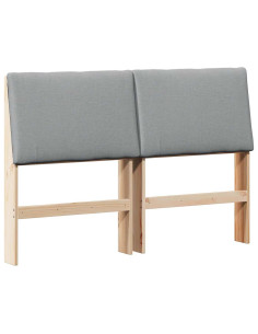 Testiera imbottita Grigio chiaro 150 cm Pino massello