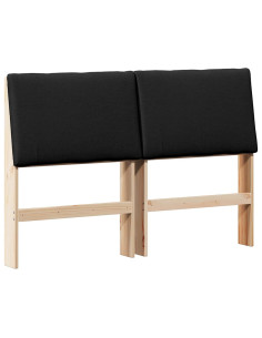 Testiera imbottita Nero 150 cm Pino massello