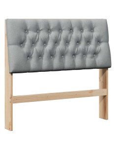 Testiera imbottita Grigio chiaro 100 cm Pino massello
